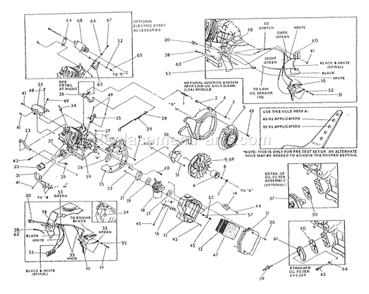 Page C Diagram and Parts List for 0490-0  Briggs and Stratton Generator